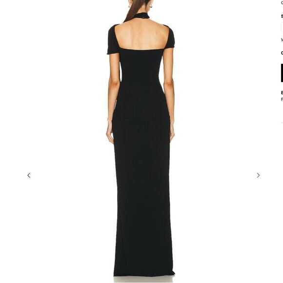 NWT Coperni Long Asymmetric Draped Dress in Black size medium - Picture 4 of 13